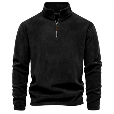 Mysig Fleece-Pullover med Dragkedja