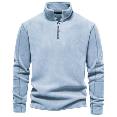 Mysig Fleece-Pullover med Dragkedja